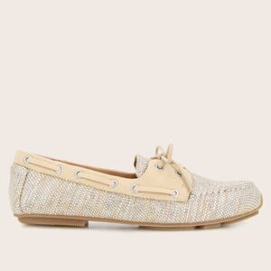 Gentle Souls Silver and Tan Loafers